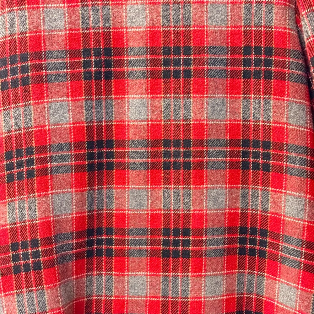 Southern Lady Vintage Red Plaid Wool Blend Blazer – Size 14 – Made in USA - Picture 7 of 11